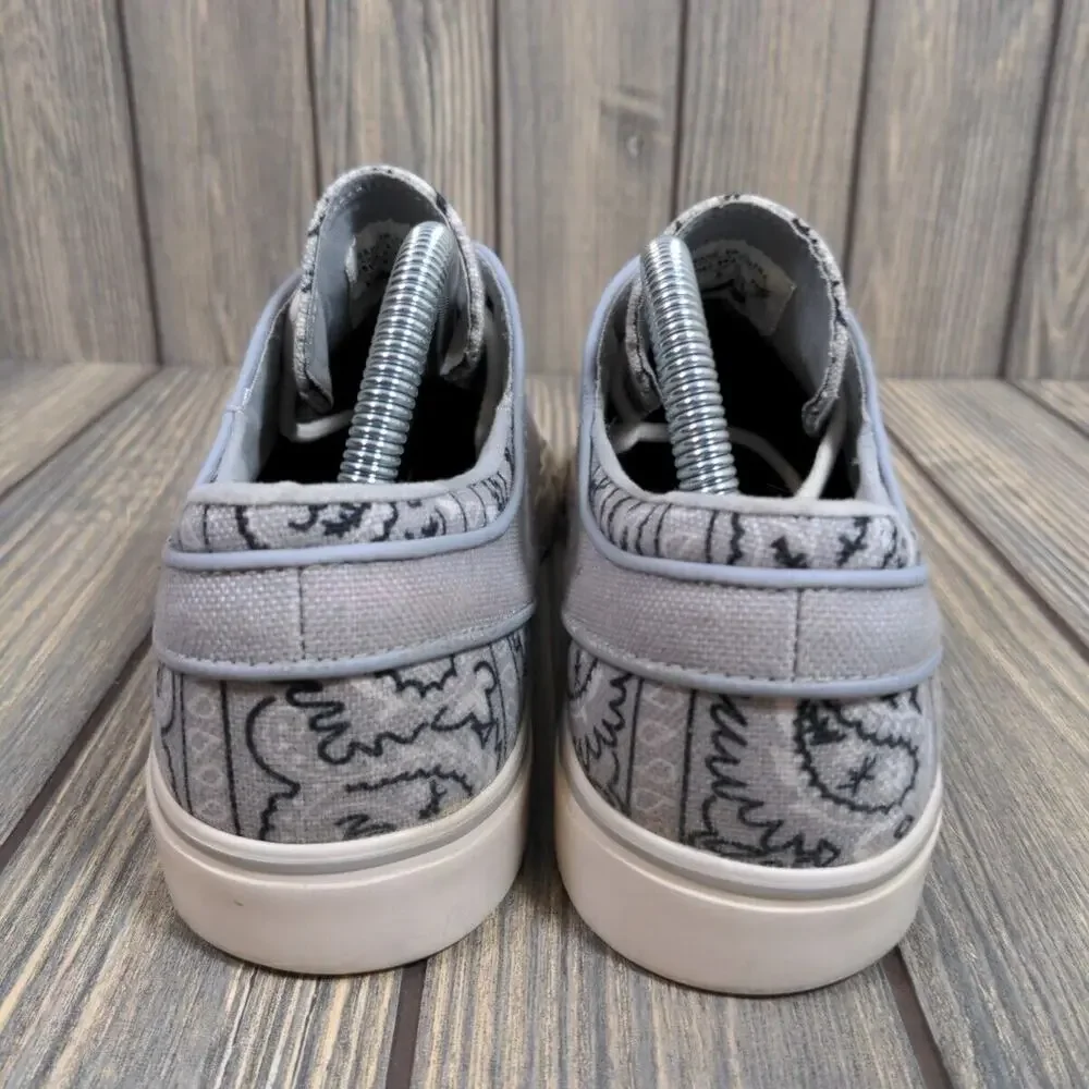 Nike Men Zoom Air SB Stefan Janoski Gray Paisley Floral Skateboarding Shoes Sz 9